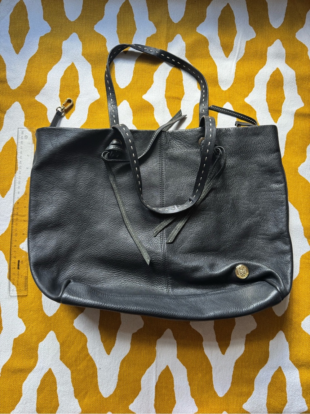 Vince Camuto Black Leather Tote
